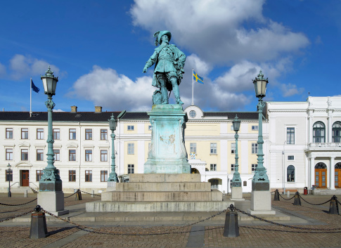 Monument to swedish king Gustav II Adolf in Gothenburg, Sweden