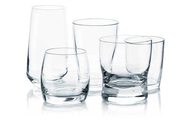 okulary - glass wineglass empty dishware zdjęcia i obrazy z banku zdjęć