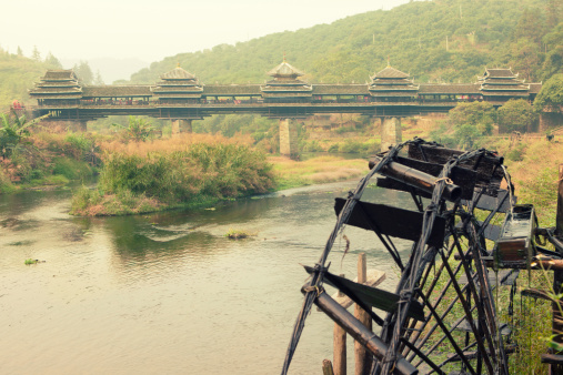 Wind and rain bridges are an import tradition of Dong minority people of China. These bridges are built without any metal (nail etc).