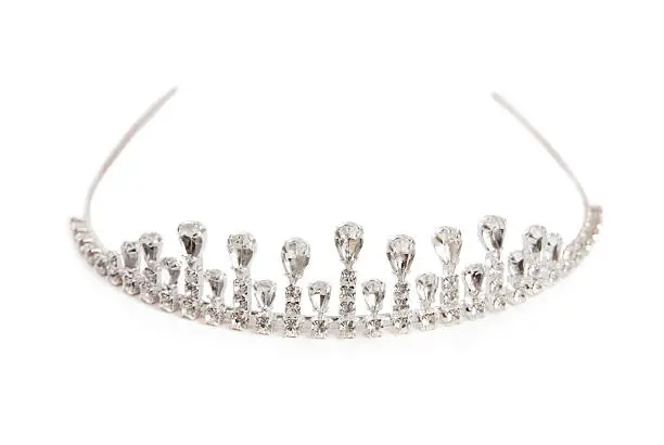 Tiara on white background