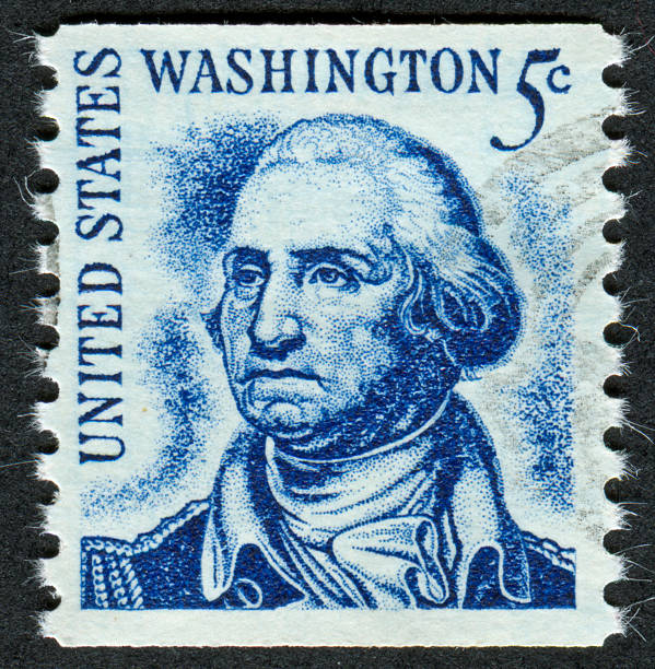 george washington stamp - president postage stamp profile usa foto e immagini stock