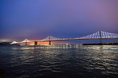 The Beautiful San Francisco–Oakland Bay Bridge by Night - California, USA