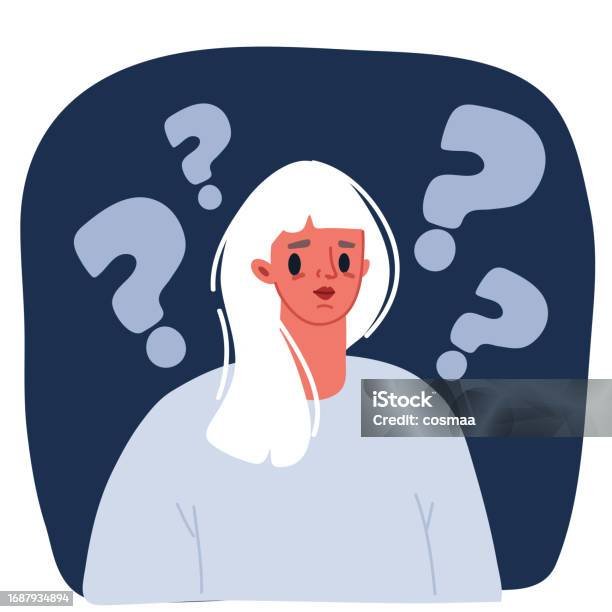 Cartoon Vector Illustration Of Question Or Problem Solving Question ...