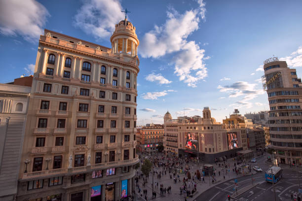 istock Gran Via street at sunset, Madrid, Spain 1687947184