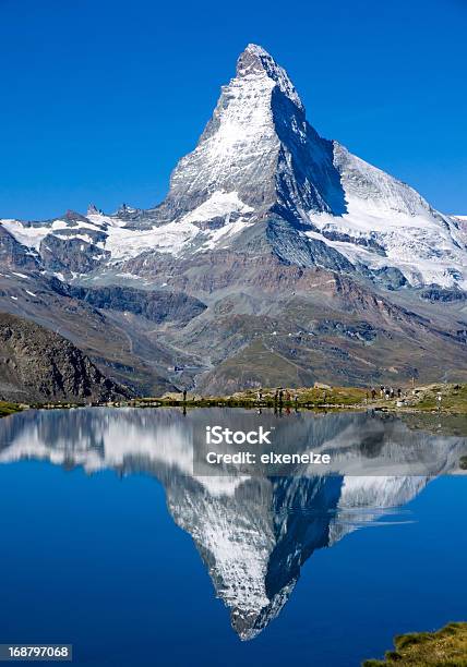 The Matterhorn In Switzerland Stock Photo - Download Image Now - Activity, Beauty, Blue