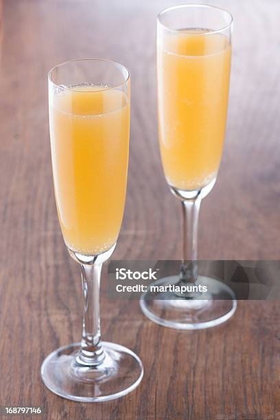 Bellini Cocktail Prepared In The Traditional Way Stock Photo - Download Image Now - Alcohol - Drink, Bar - Drink Establishment, Bellini