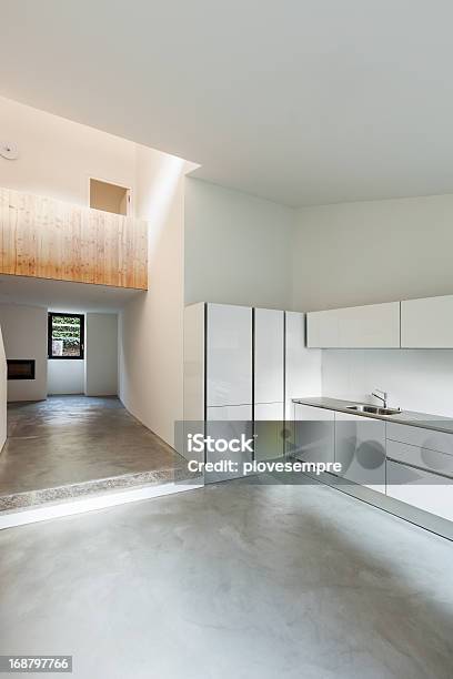 Interior Modern Design Stock Photo - Download Image Now - Apartment, Architecture, Concrete