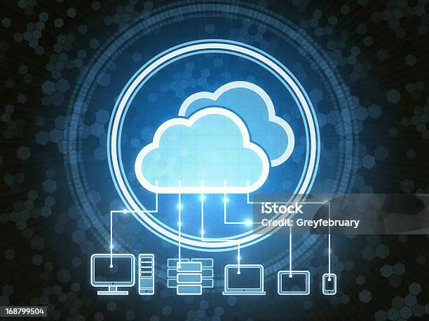 Cloud Gadgets Stock Photo - Download Image Now - Cloud Computing, Laptop, Service