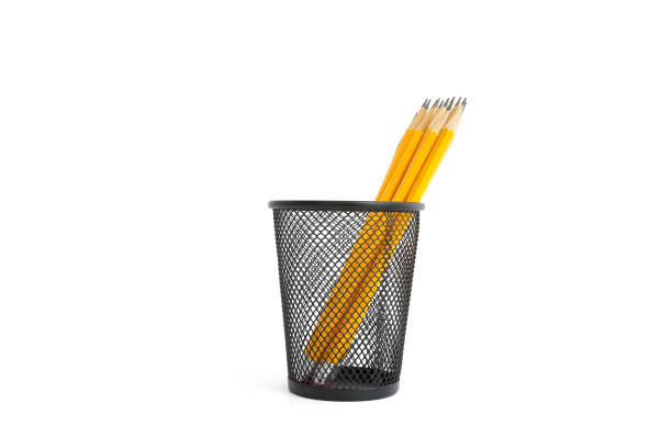 istock Pen holder full of pencils on isolated background 1688024198
