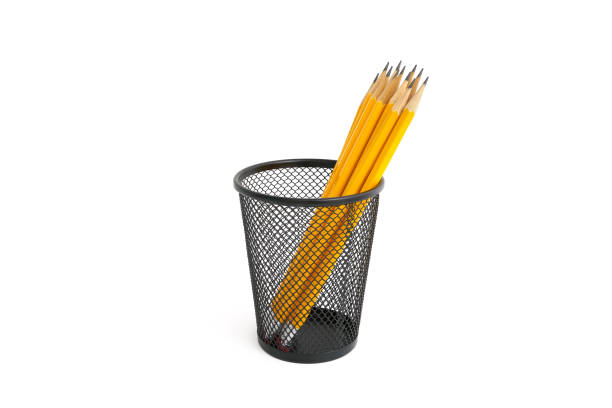 istock Pen holder full of pencils on isolated background 1688024725