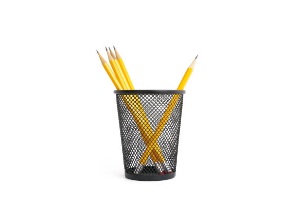 istock Pen holder full of pencils on isolated background 1688029694
