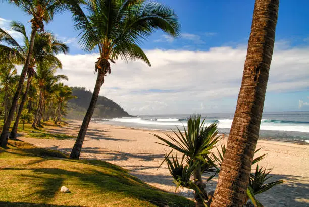 Grande Anse, a popular tropical beach in Réunion