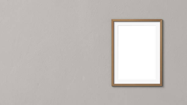 istock Blank frames wooden mockup on wall. 1688054388