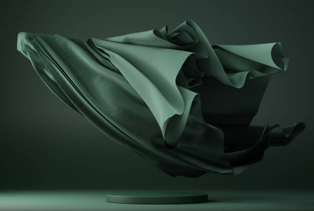 istock 3D display podium, green background with green pedestal 1688064896