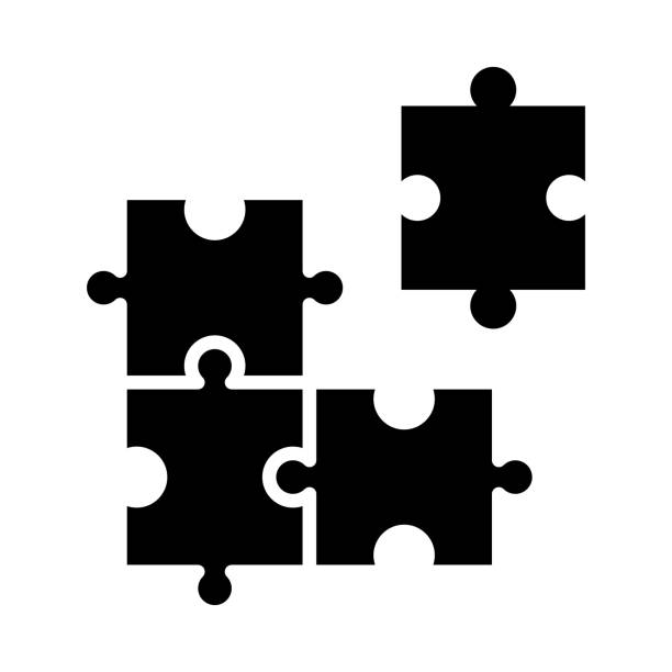 illustrations, cliparts, dessins animés et icônes de icône de glyphe vectoriel de puzzle pour un usage personnel et commercial. - 7679