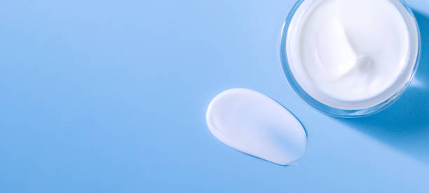istock cosmetic smears cream texture on blue background 1688093306