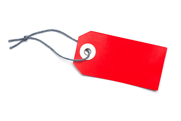 istock Red Label with Cord - isolated on White 168809750