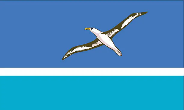 Vector illustration of Midway Islands Flag