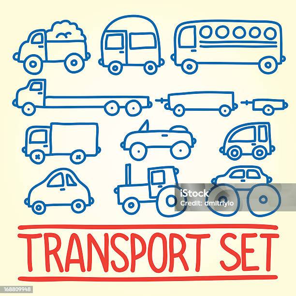 Ilustración de Conjunto De Transporte y más Vectores Libres de Derechos de Autobús - Autobús, Camión de peso pesado, Coche