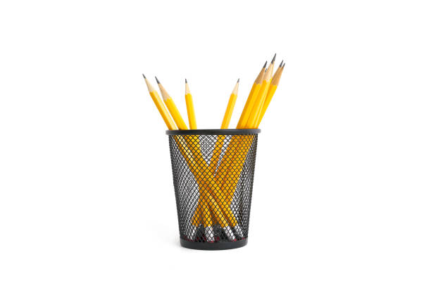 istock Pen holder full of pencils on isolated background 1688101655