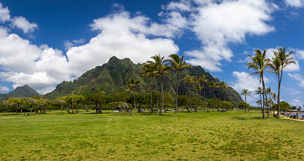 Koolau Mountain Range at Kualoa Ranch,Hawaii