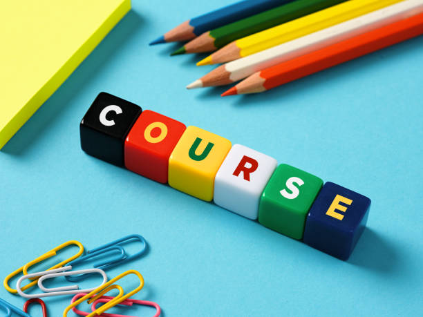 istock Teaching and learning the basics in education concept. The word course on colorful cubes 1688121301