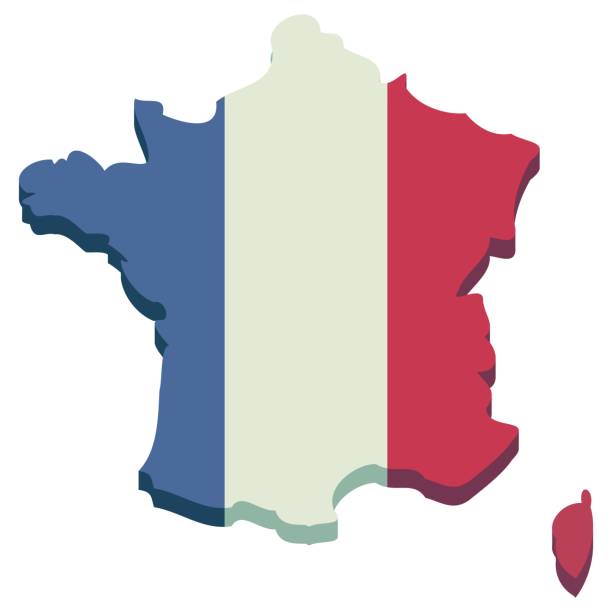 istock 3D map of France cut out (flat design) 1688122430