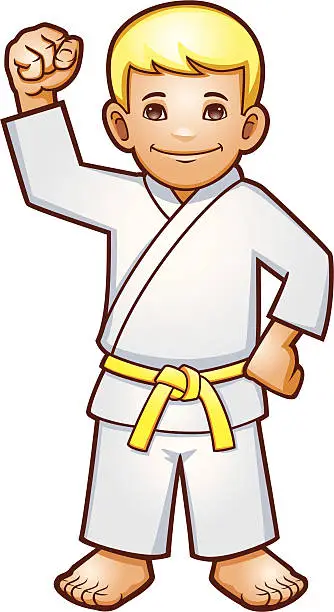 Vector illustration of Karate Kid