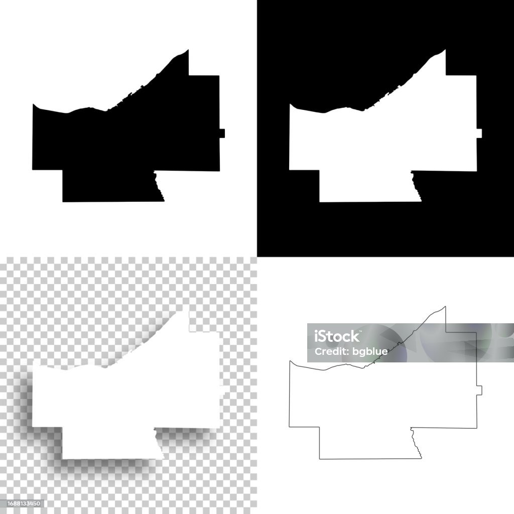 オハイオ州カヤホガ郡設計用のマップ空白白黒の背景 からっぽのベクターアート素材や画像を多数ご用意 からっぽ, アイコン, アメリカ