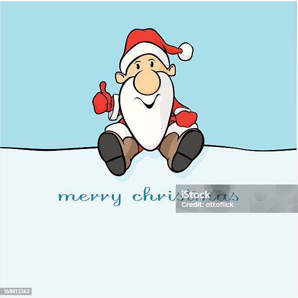 Merry Christmas Santa Claus - Arte vetorial de stock e mais imagens de Banda desenhada - Produto Artístico - Banda desenhada - Produto Artístico, Cartão de Saudações, Chapéu