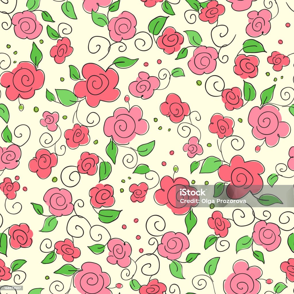 Seamless floral fond - clipart vectoriel de Aquarelle libre de droits