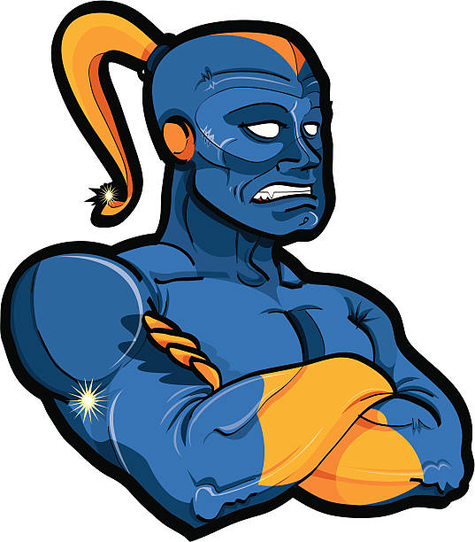istock Vector cartoon illustration of genie 168813610