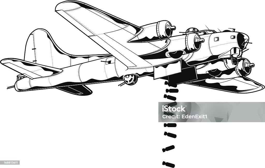 Ilustracja wektorowa z Samolot lotnicza - Grafika wektorowa royalty-free (Samolot bombowy)