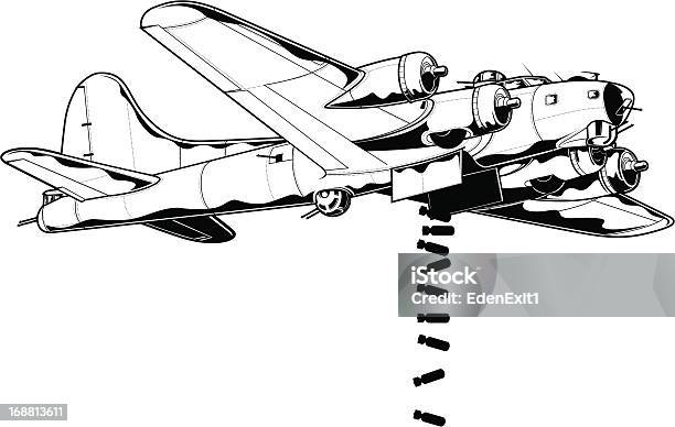 Ilustracja Wektorowa Z Samolot Lotnicza - Stockowe grafiki wektorowe i więcej obrazów Samolot bombowy - Samolot bombowy, II Wojna Światowa, Samolot