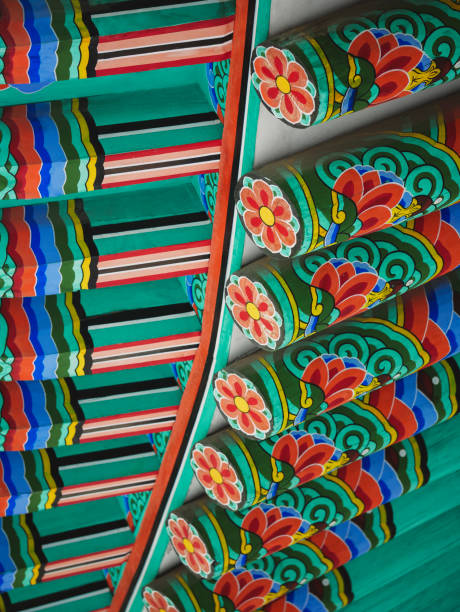 istock Architecture Roof details Korea Traditional style colourful pattern 1688137286