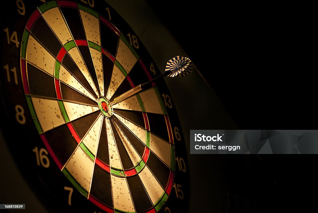 arrows and darts target darts arrows in the target center Accuracy Stock Photo