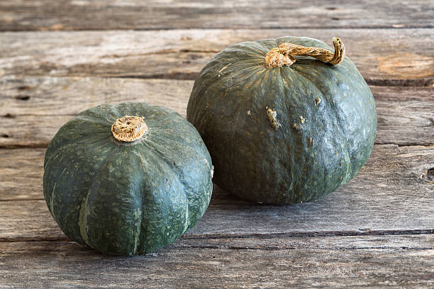 Buttercup Squash On Rustic Background stock photo