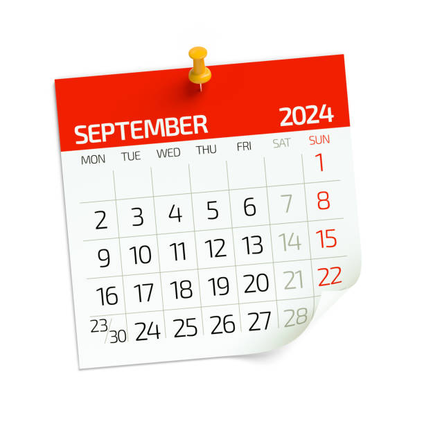 istock September 2024 - Calendar. Isolated on White Background. 3D Illustration 1688143907