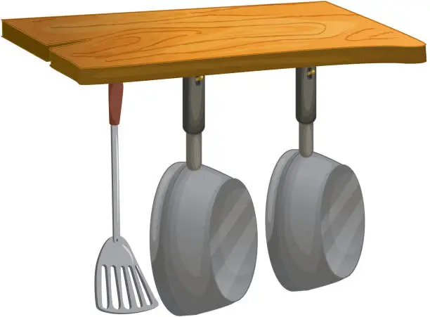Vector illustration of Pots and pans