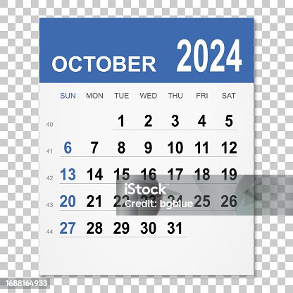 istock October 2024 Calendar 1688164933