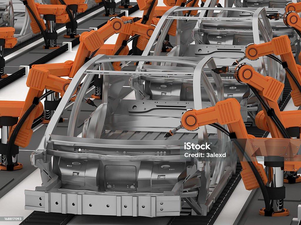 Автомобильная промышленность - Стоковые фото Робот роялти-фри