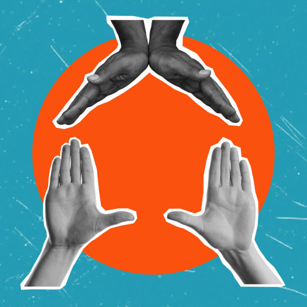 istock Artistic Collage Hands Shaping a House. 1688173622