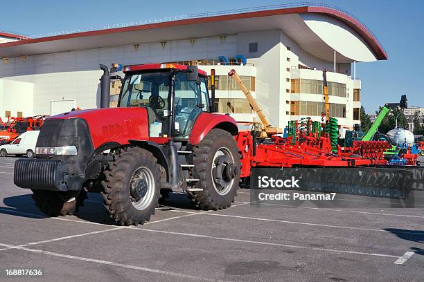 Wheeled Modern Tractor Stock Photo - Download Image Now - Agriculture, Mode of Transport, Parking Lot