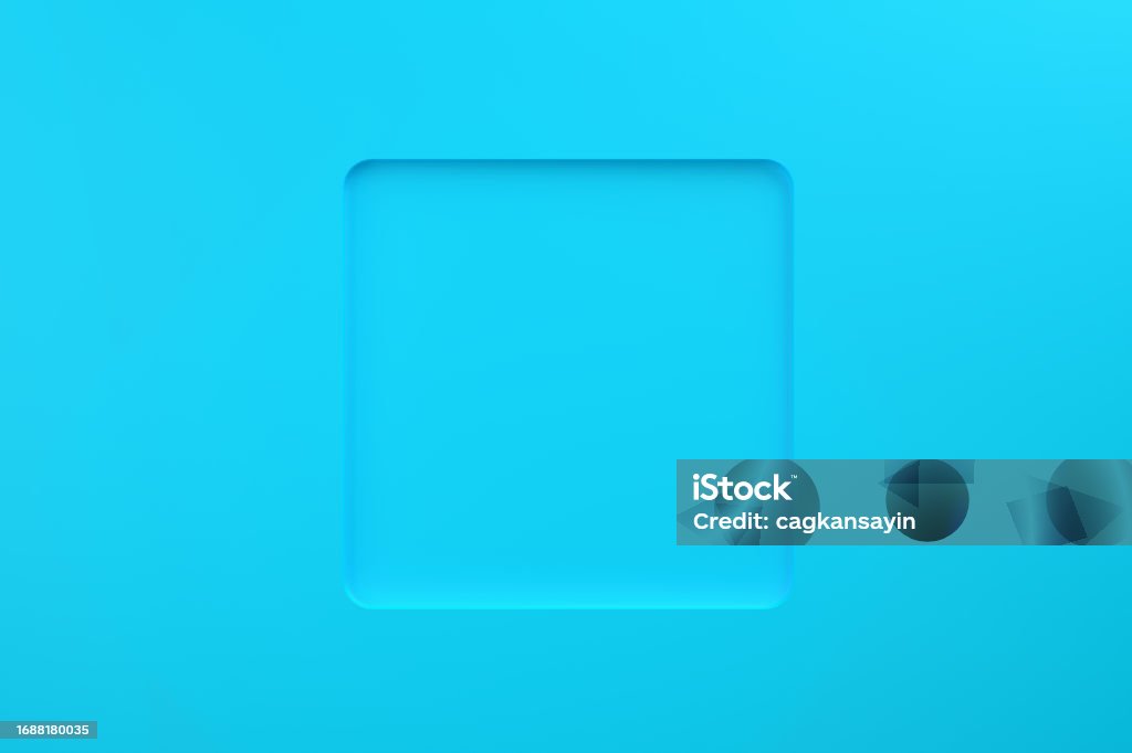Square Frame Pretty Blue Blue Square Frame Hole Template On Blue Background With Borders Stock ...
