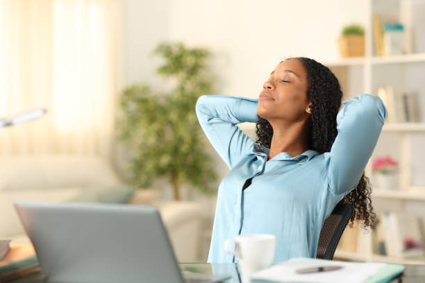 istock Tele worker relaxing at home 1688196415