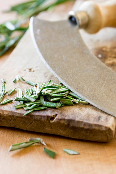 Rosemary Close up with very shallow DOF. mezzaluna stock pictures, royalty-free photos & images
