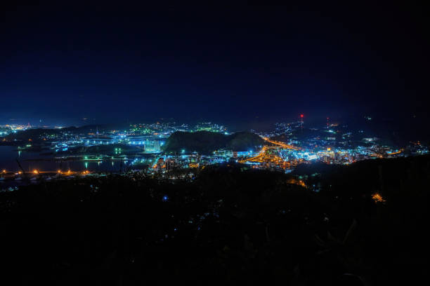 istock Night view of Muroran city 1688202421