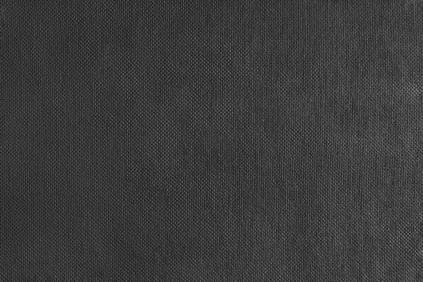 Cтоковое фото Фактурный фон из черной велюровой ткани, тканевая поверхность, плетение жаккардового материала