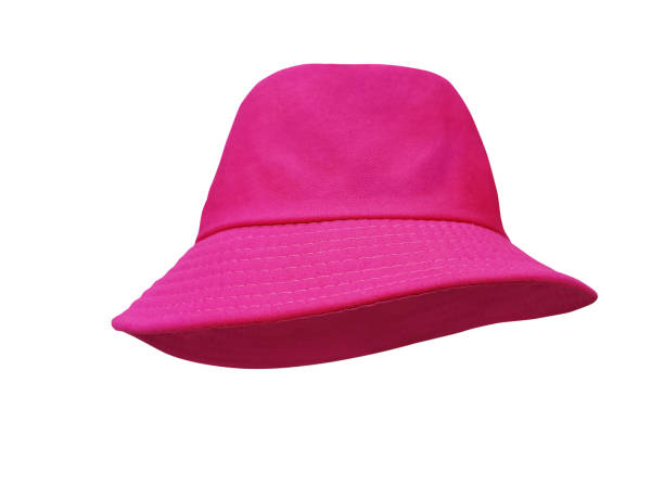 istock Pink bucket hat isolated on white background 1688213387
