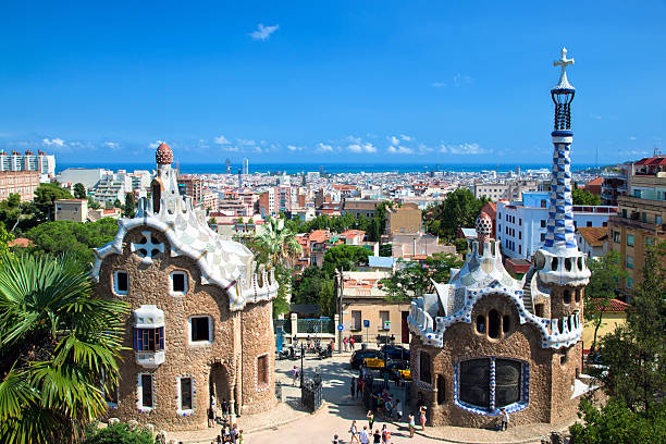 istock Park Guell, view on Barcelona, Spain 168823688
